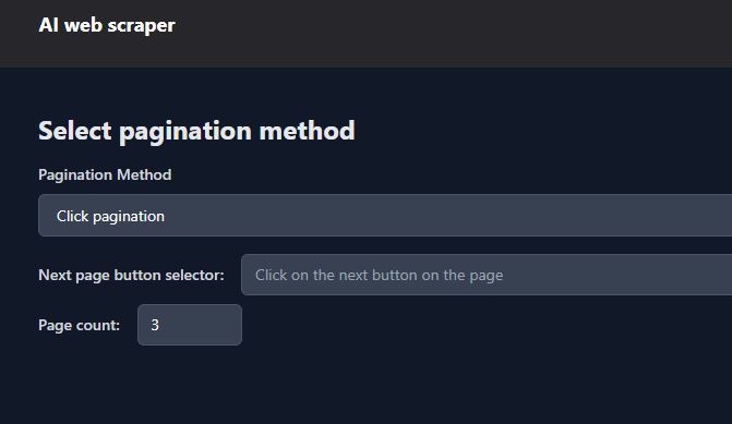 AI configuration interface showing natural language extraction